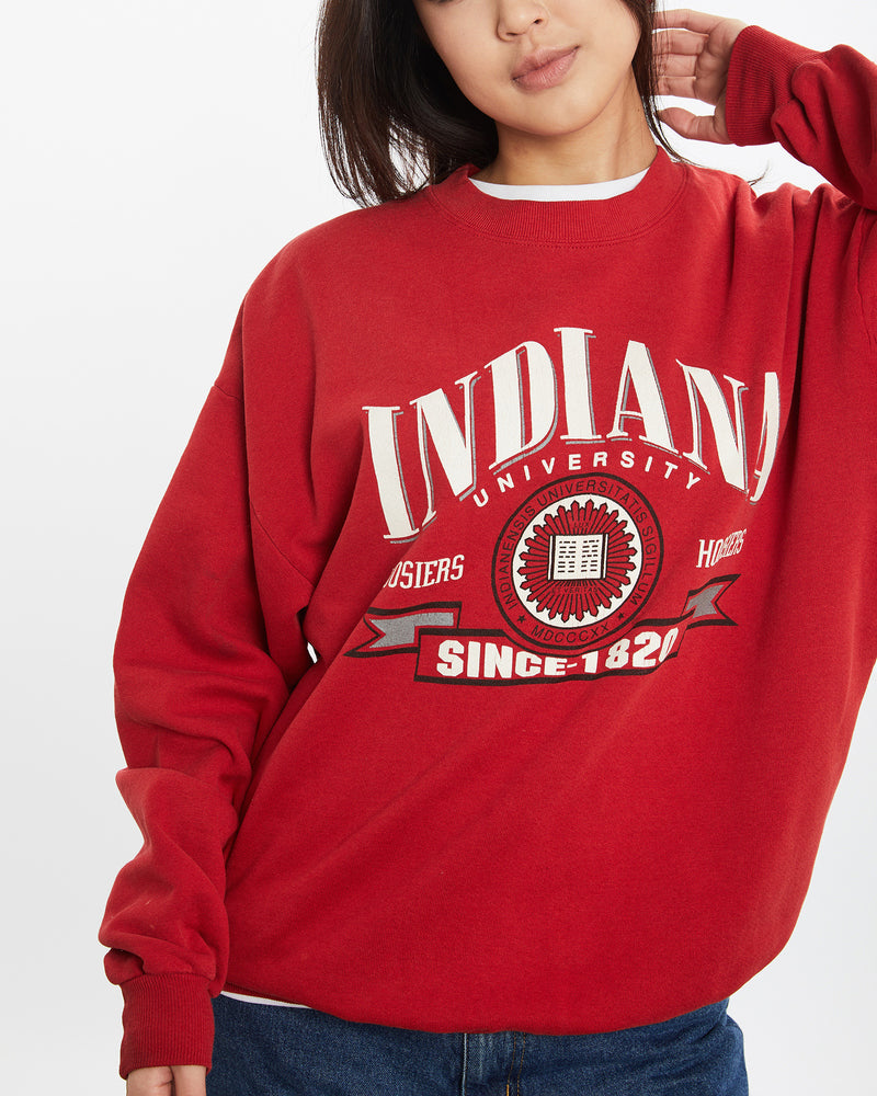 Vintage 90s NCAA Indiana Hoosiers Sweatshirt <br>S , The Real Deal , newtown, sydney, australia, thrift store, opshop, preloved, secondhand, sustainable, retro, antique, 70s, 80s, 90s, 2000s, 00s, fashion, clothing, streetwear, trendy, garment, style, boutique, store, shop, archive, sale, cheap, best, top