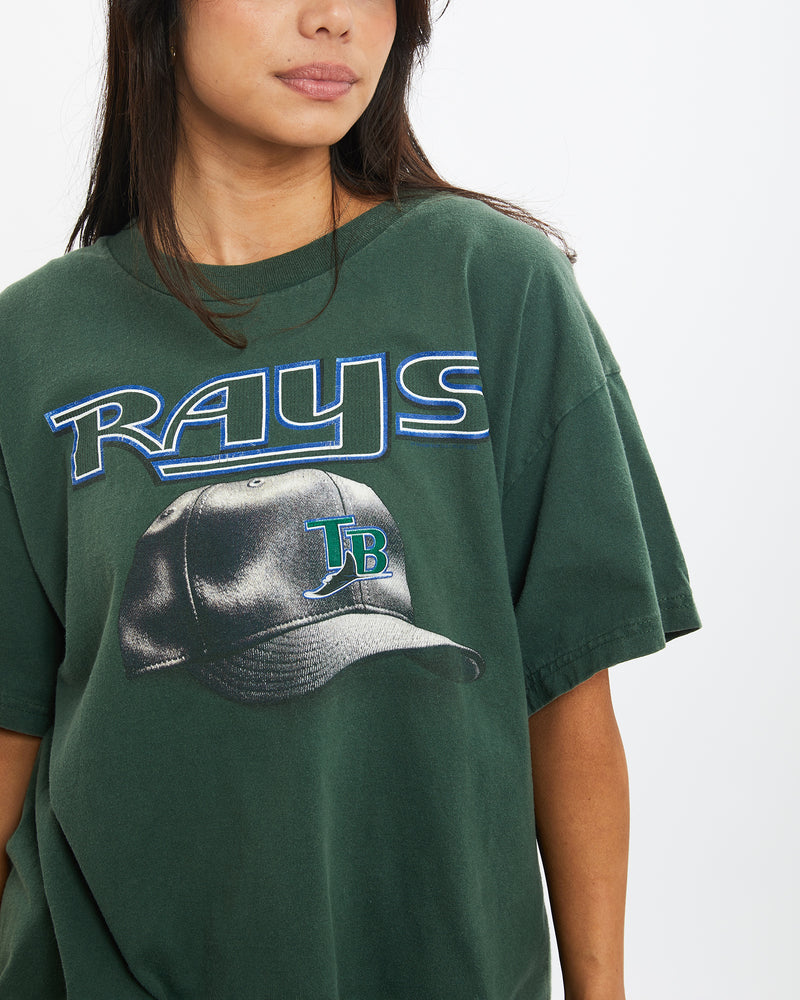 Vintage 90s MLB Tampa Bay Rays Tee <br>XS , The Real Deal , newtown, sydney, australia, thrift store, opshop, preloved, secondhand, sustainable, retro, antique, 70s, 80s, 90s, 2000s, 00s, fashion, clothing, streetwear, trendy, garment, style, boutique, store, shop, archive, sale, cheap, best, top