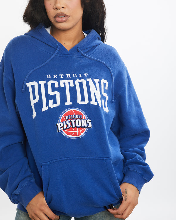 Vintage Adidas NBA Detroit Pistons Hooded Sweatshirt <br>S , The Real Deal , newtown, sydney, australia, thrift store, opshop, preloved, secondhand, sustainable, retro, antique, 70s, 80s, 90s, 2000s, 00s, fashion, clothing, streetwear, trendy, garment, style, boutique, store, shop, archive, sale, cheap, best, top