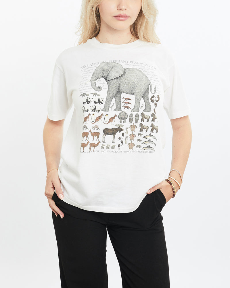 Vintage 1998 African Elephant Wildlife Tee <br>XS , The Real Deal , newtown, sydney, australia, thrift store, opshop, preloved, secondhand, sustainable, retro, antique, 70s, 80s, 90s, 2000s, 00s, fashion, clothing, streetwear, trendy, garment, style, boutique, store, shop, archive, sale, cheap, best, top