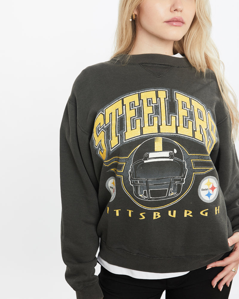 Vintage 90s NFL Pittsburgh Steelers Sweatshirt <br>XS , The Real Deal , newtown, sydney, australia, thrift store, opshop, preloved, secondhand, sustainable, retro, antique, 70s, 80s, 90s, 2000s, 00s, fashion, clothing, streetwear, trendy, garment, style, boutique, store, shop, archive, sale, cheap, best, top