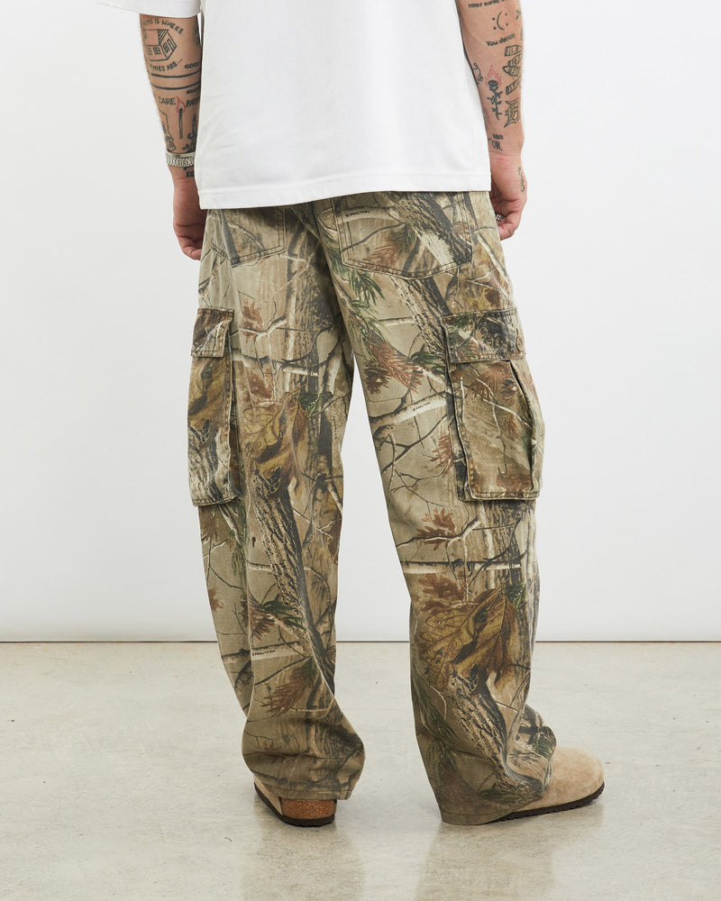 Vintage, Realtree, Camo, Cargo, Pants, The Real Deal, size 30", colour Green, newtown, sydney, australia, thrift store, opshop, preloved, secondhand, sustainable, retro, antique, 70s, 80s, 90s, 2000s, 00s, fashion, clothing, streetwear, trendy, garment, style, boutique, store, shop, archive, sale, cheap, best, top, Pants