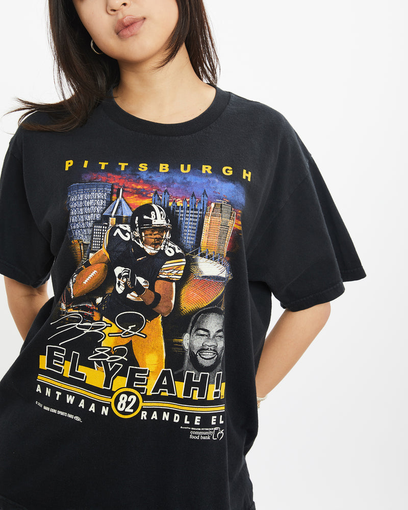 Vintage NFL Pittsburgh Steelers Antwaan Randle El Tee <br>S , The Real Deal , newtown, sydney, australia, thrift store, opshop, preloved, secondhand, sustainable, retro, antique, 70s, 80s, 90s, 2000s, 00s, fashion, clothing, streetwear, trendy, garment, style, boutique, store, shop, archive, sale, cheap, best, top