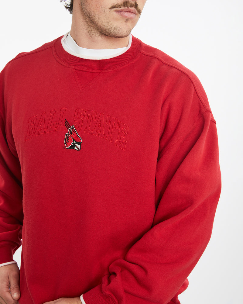 Vintage 90s NCAA Ball State Cardinals Sweatshirt <br>XL , The Real Deal , newtown, sydney, australia, thrift store, opshop, preloved, secondhand, sustainable, retro, antique, 70s, 80s, 90s, 2000s, 00s, fashion, clothing, streetwear, trendy, garment, style, boutique, store, shop, archive, sale, cheap, best, top