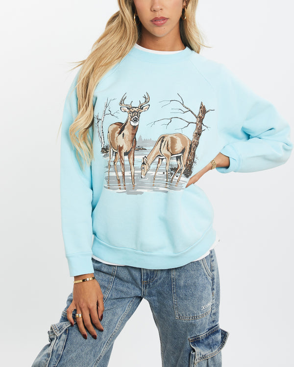 Vintage 80s Dear Wildlife Sweatshirt <br>XS