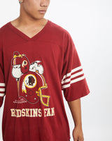 Vintage 90s Snoopy NFL Washington Redskins Jersey <br>L , The Real Deal , newtown, sydney, australia, thrift store, opshop, preloved, secondhand, sustainable, retro, antique, 70s, 80s, 90s, 2000s, 00s, fashion, clothing, streetwear, trendy, garment, style, boutique, store, shop, archive, sale, cheap, best, top