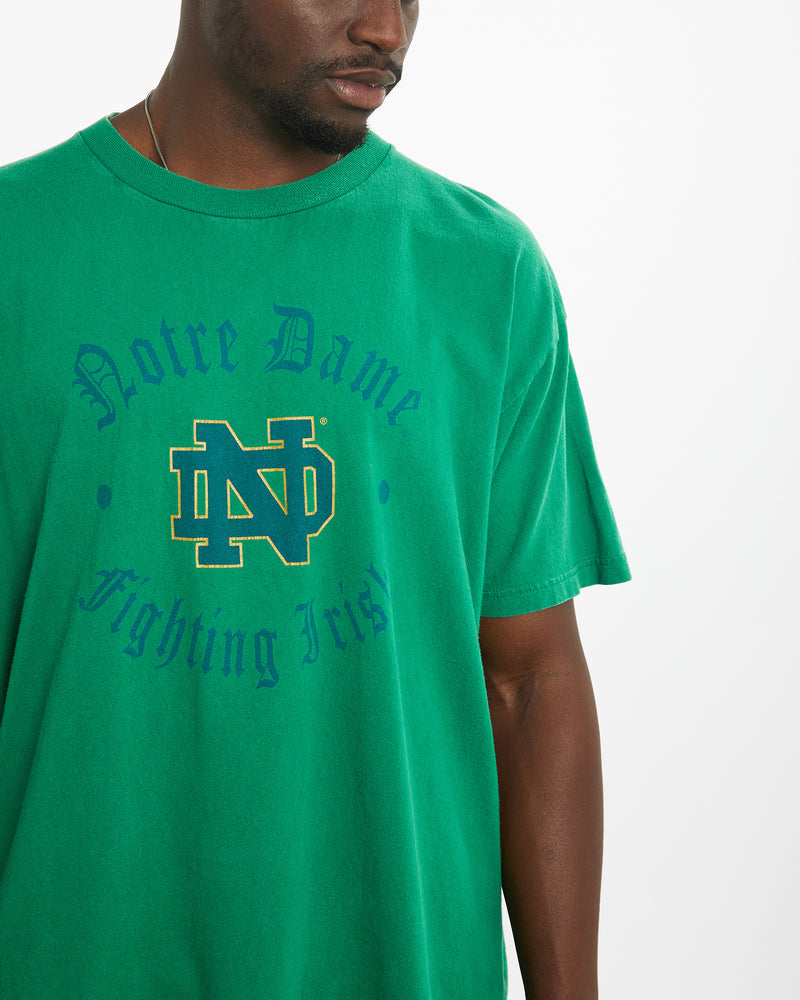 Vintage 90s NCAA Notre Dame Fighting Irish Tee <br>L , The Real Deal , newtown, sydney, australia, thrift store, opshop, preloved, secondhand, sustainable, retro, antique, 70s, 80s, 90s, 2000s, 00s, fashion, clothing, streetwear, trendy, garment, style, boutique, store, shop, archive, sale, cheap, best, top