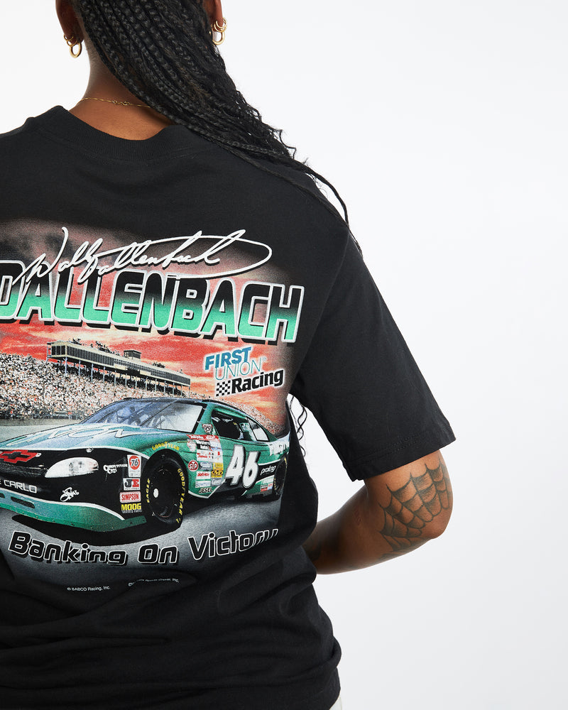 Vintage Wally Dallenbach NASCAR Racing Tee <br>M , The Real Deal , newtown, sydney, australia, thrift store, opshop, preloved, secondhand, sustainable, retro, antique, 70s, 80s, 90s, 2000s, 00s, fashion, clothing, streetwear, trendy, garment, style, boutique, store, shop, archive, sale, cheap, best, top