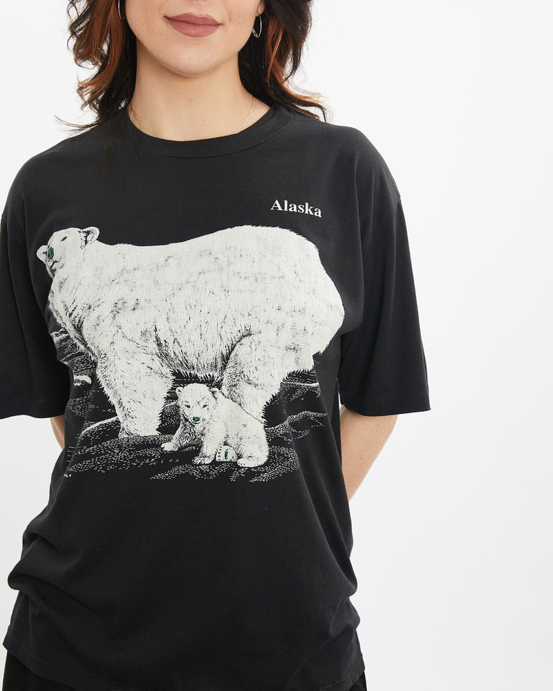 Vintage 1989 Alaska Polar Bear Wildlife Tee <br>M , The Real Deal , newtown, sydney, australia, thrift store, opshop, preloved, secondhand, sustainable, retro, antique, 70s, 80s, 90s, 2000s, 00s, fashion, clothing, streetwear, trendy, garment, style, boutique, store, shop, archive, sale, cheap, best, top