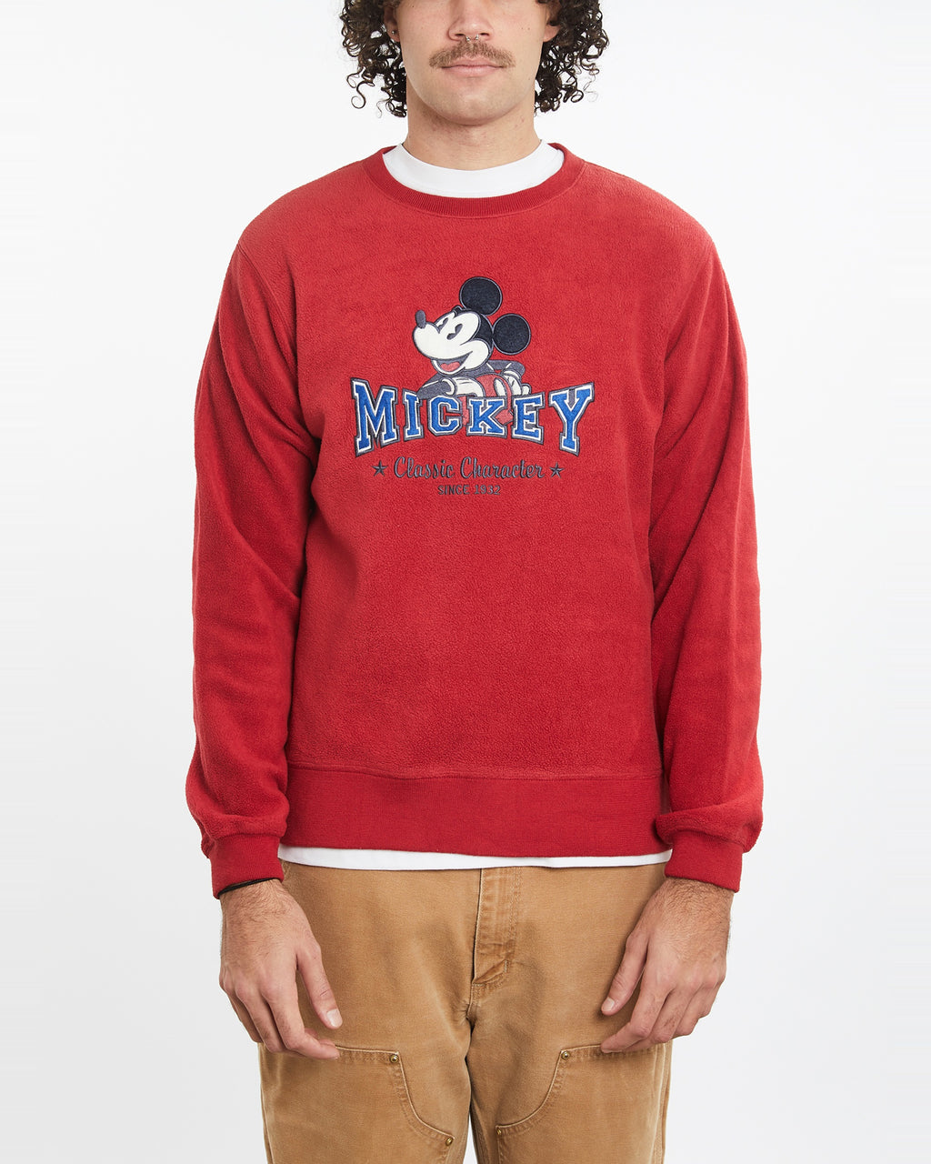 Vintage Disney Mickey Mouse Fleece Sweatshirt L The Real Deal