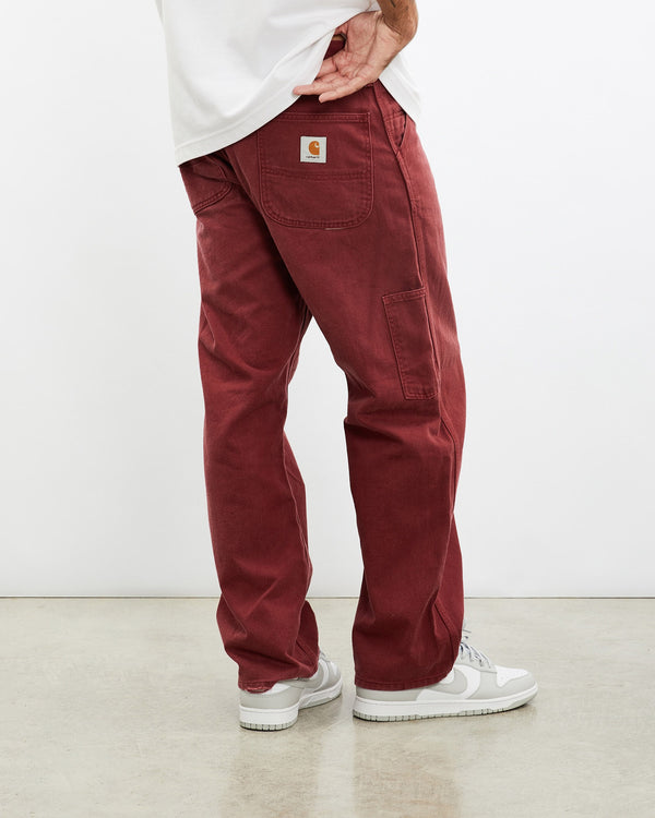 Vintage, Carhartt, Carpenter, Pants, The Real Deal, size 36", colour Burgundy, newtown, sydney, australia, thrift store, opshop, preloved, secondhand, sustainable, retro, antique, 70s, 80s, 90s, 2000s, 00s, fashion, clothing, streetwear, trendy, garment, style, boutique, store, shop, archive, sale, cheap, best, top, Pants