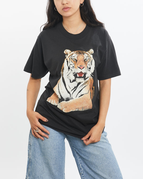 Vintage 80s Tiger Wildlife Tee <br>XS , The Real Deal , newtown, sydney, australia, thrift store, opshop, preloved, secondhand, sustainable, retro, antique, 70s, 80s, 90s, 2000s, 00s, fashion, clothing, streetwear, trendy, garment, style, boutique, store, shop, archive, sale, cheap, best, top