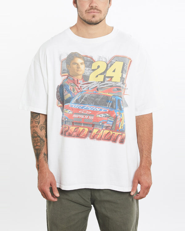 Vintage, NASCAR, Racing, Tee, The Real Deal, size extra large, colour White, newtown, sydney, australia, thrift store, opshop, preloved, secondhand, sustainable, retro, antique, 70s, 80s, 90s, 2000s, 00s, fashion, clothing, streetwear, trendy, garment, style, boutique, store, shop, archive, sale, cheap, best, top, T-Shirts