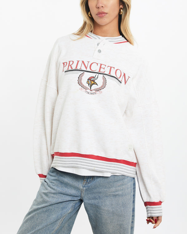 Vintage 90s Princeton Vikings Sweatshirt <br>XS , The Real Deal , newtown, sydney, australia, thrift store, opshop, preloved, secondhand, sustainable, retro, antique, 70s, 80s, 90s, 2000s, 00s, fashion, clothing, streetwear, trendy, garment, style, boutique, store, shop, archive, sale, cheap, best, top