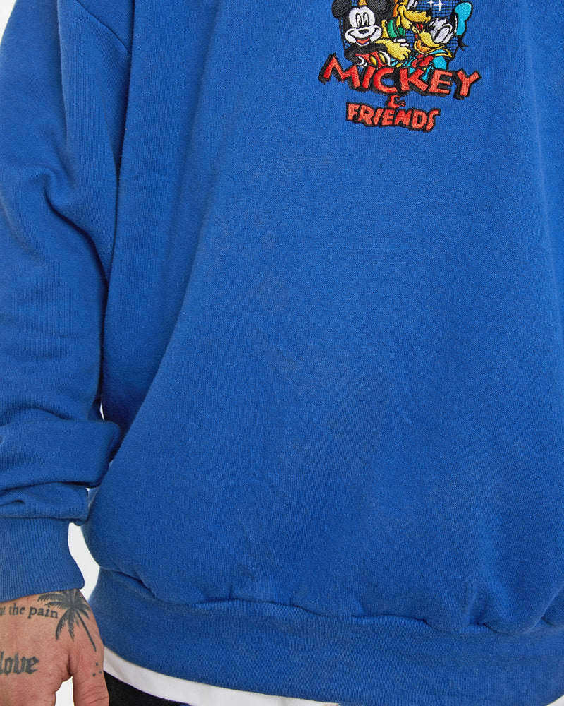 Vintage 90s Disney Mickey Mouse Sweatshirt <br>L , The Real Deal , newtown, sydney, australia, thrift store, opshop, preloved, secondhand, sustainable, retro, antique, 70s, 80s, 90s, 2000s, 00s, fashion, clothing, streetwear, trendy, garment, style, boutique, store, shop, archive, sale, cheap, best, top