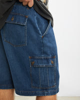 Vintage Run Arounds Denim Cargo Jorts <br>36"