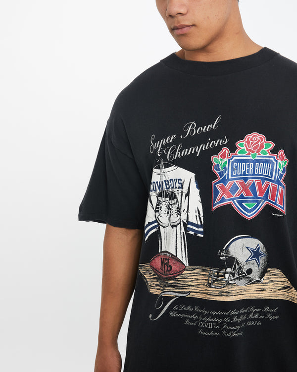 Vintage 1992 NFL Dallas Cowboys Super Bowl Tee <br>L , The Real Deal , newtown, sydney, australia, thrift store, opshop, preloved, secondhand, sustainable, retro, antique, 70s, 80s, 90s, 2000s, 00s, fashion, clothing, streetwear, trendy, garment, style, boutique, store, shop, archive, sale, cheap, best, top