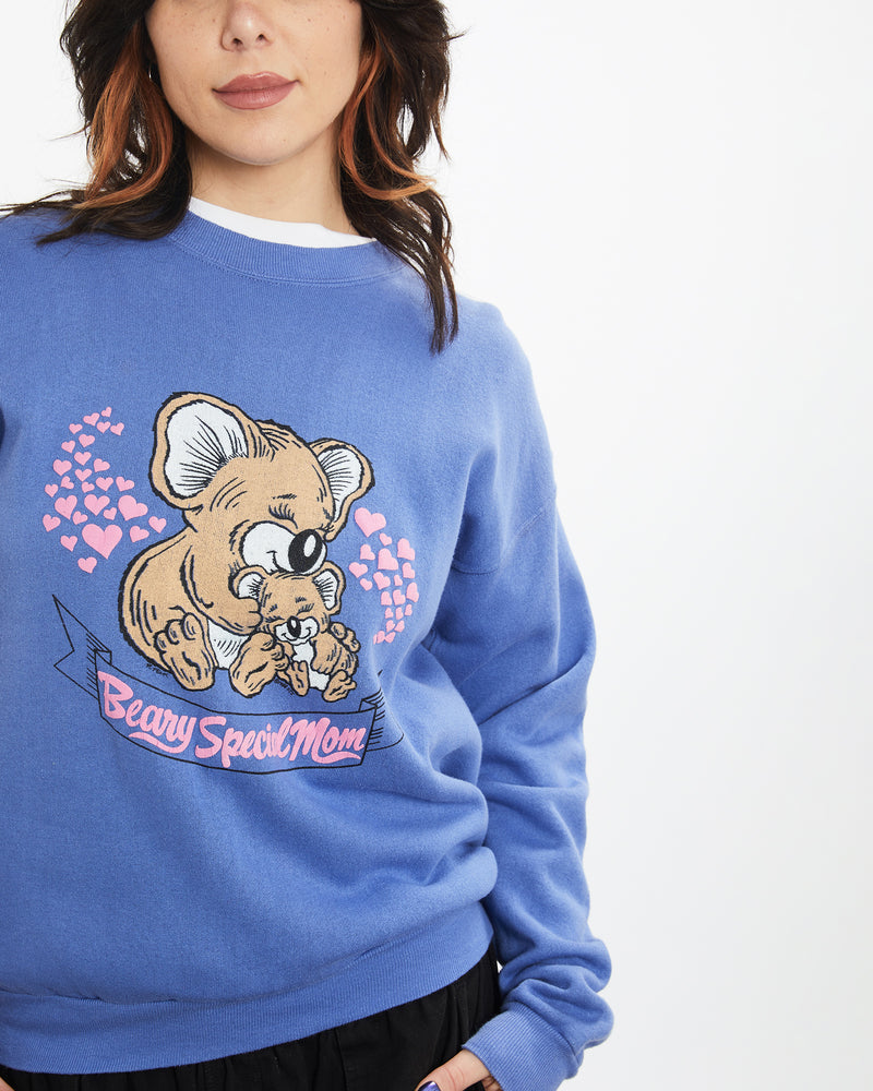 Vintage 1988 Beary Special Mum Koala Wildlife Sweatshirt <br>M