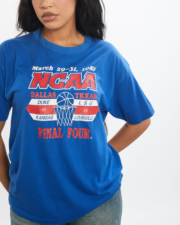 Vintage 1986 NCAA Dallas vs Texas Final Four Tee <br>S , The Real Deal , newtown, sydney, australia, thrift store, opshop, preloved, secondhand, sustainable, retro, antique, 70s, 80s, 90s, 2000s, 00s, fashion, clothing, streetwear, trendy, garment, style, boutique, store, shop, archive, sale, cheap, best, top