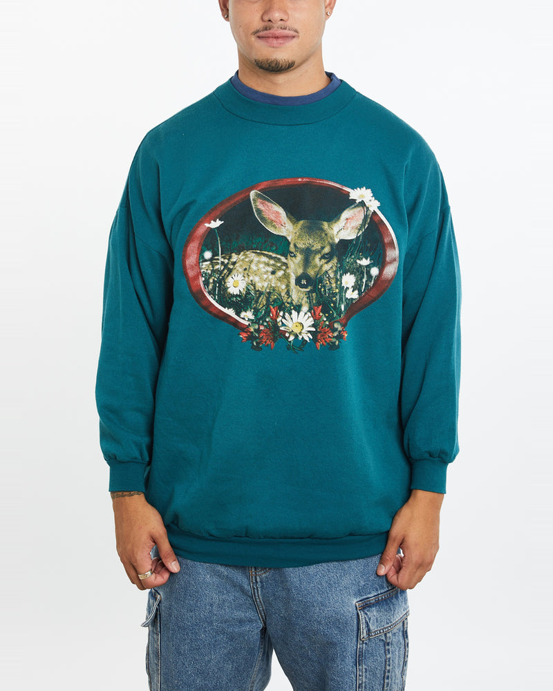 Vintage 90s Dear Wildlife Sweatshirt <br>L