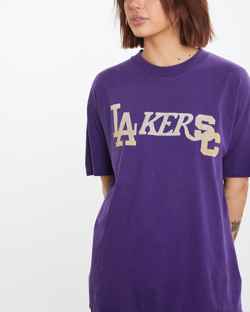 Vintage 90s NBA Los Angeles Lakers Tee <br>M , The Real Deal , newtown, sydney, australia, thrift store, opshop, preloved, secondhand, sustainable, retro, antique, 70s, 80s, 90s, 2000s, 00s, fashion, clothing, streetwear, trendy, garment, style, boutique, store, shop, archive, sale, cheap, best, top