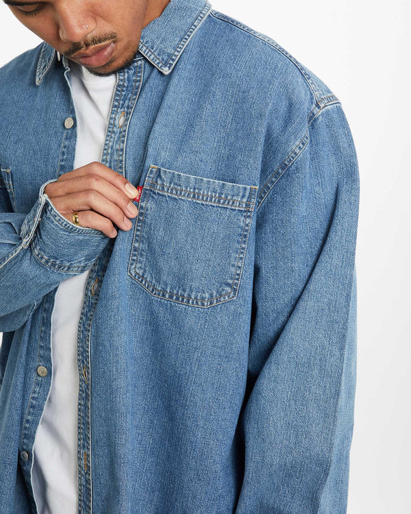 Vintage Levi's Denim Button Up Shirt <br>XXL , The Real Deal , newtown, sydney, australia, thrift store, opshop, preloved, secondhand, sustainable, retro, antique, 70s, 80s, 90s, 2000s, 00s, fashion, clothing, streetwear, trendy, garment, style, boutique, store, shop, archive, sale, cheap, best, top