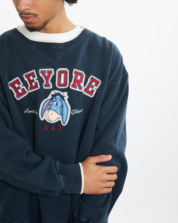 Vintage 90s Disney Winnie The Pooh Eeyore Sweatshirt <br>M , The Real Deal , newtown, sydney, australia, thrift store, opshop, preloved, secondhand, sustainable, retro, antique, 70s, 80s, 90s, 2000s, 00s, fashion, clothing, streetwear, trendy, garment, style, boutique, store, shop, archive, sale, cheap, best, top