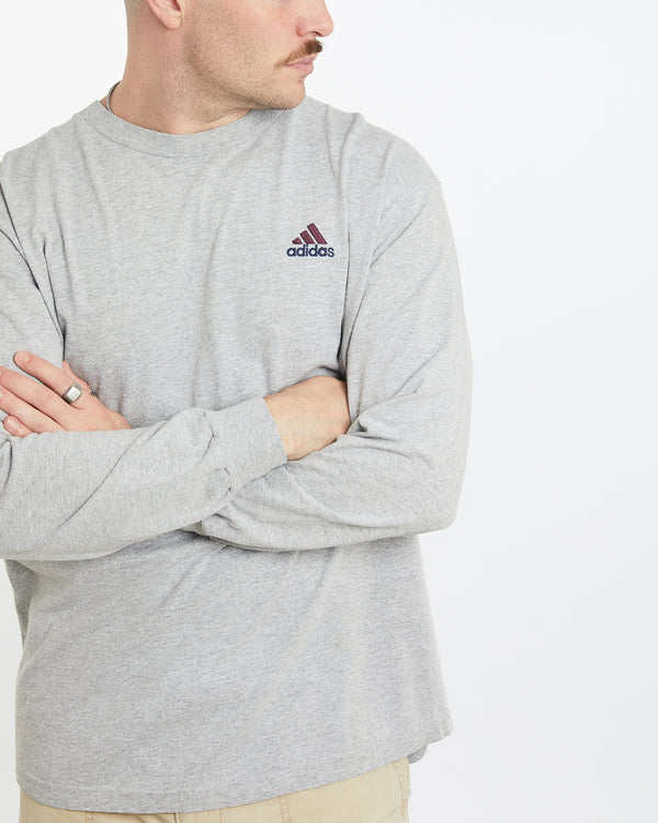 Vintage 90s Adidas Long Sleeve Tee <br>L , The Real Deal , newtown, sydney, australia, thrift store, opshop, preloved, secondhand, sustainable, retro, antique, 70s, 80s, 90s, 2000s, 00s, fashion, clothing, streetwear, trendy, garment, style, boutique, store, shop, archive, sale, cheap, best, top