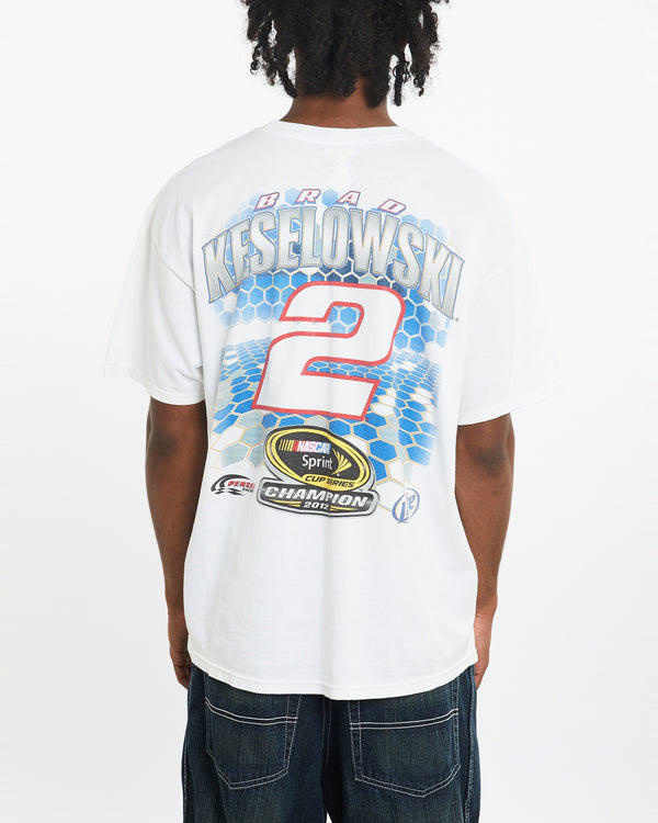 Vintage Brad Keselowski NASCAR Racing Tee <br>L , The Real Deal , newtown, sydney, australia, thrift store, opshop, preloved, secondhand, sustainable, retro, antique, 70s, 80s, 90s, 2000s, 00s, fashion, clothing, streetwear, trendy, garment, style, boutique, store, shop, archive, sale, cheap, best, top