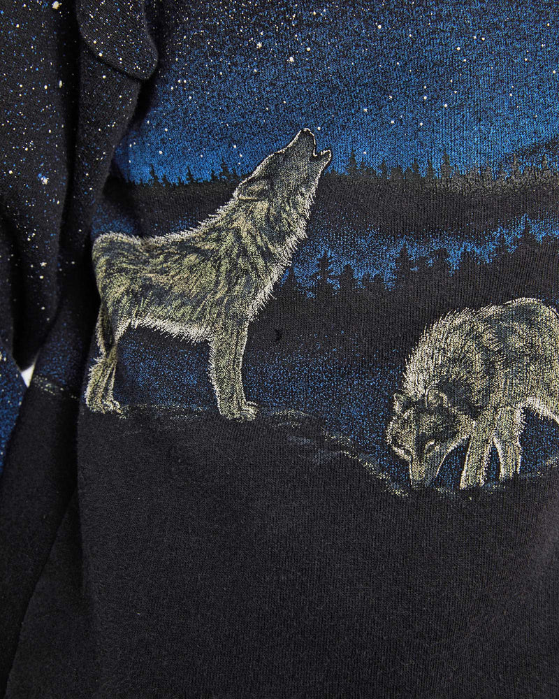 Vintage 1996 Wolf Wildlife Sweatshirt <br>XS