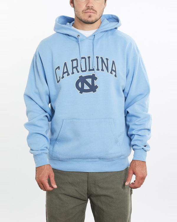 Vintage, University, of, North, Carolina, Hooded, Sweatshirt, The Real Deal, size large, colour Blue, newtown, sydney, australia, thrift store, opshop, preloved, secondhand, sustainable, retro, antique, 70s, 80s, 90s, 2000s, 00s, fashion, clothing, streetwear, trendy, garment, style, boutique, store, shop, archive, sale, cheap, best, top, Sweats and hoodies