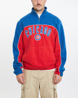 Vintage MLB Chicago Cubs Quarter Zip Fleece Sweatshirt <br>L , The Real Deal , newtown, sydney, australia, thrift store, opshop, preloved, secondhand, sustainable, retro, antique, 70s, 80s, 90s, 2000s, 00s, fashion, clothing, streetwear, trendy, garment, style, boutique, store, shop, archive, sale, cheap, best, top