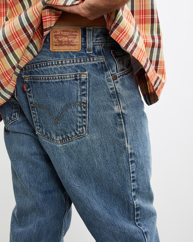 Vintage, Levi's, 550, Denim, Pants, The Real Deal, size 35", colour Blue, newtown, sydney, australia, thrift store, opshop, preloved, secondhand, sustainable, retro, antique, 70s, 80s, 90s, 2000s, 00s, fashion, clothing, streetwear, trendy, garment, style, boutique, store, shop, archive, sale, cheap, best, top, Pants