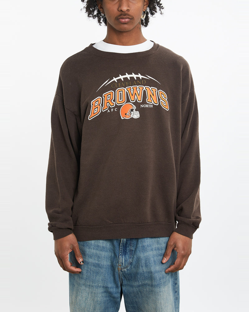 Vintage NFL Cleveland Browns Sweatshirt <br>L , The Real Deal , newtown, sydney, australia, thrift store, opshop, preloved, secondhand, sustainable, retro, antique, 70s, 80s, 90s, 2000s, 00s, fashion, clothing, streetwear, trendy, garment, style, boutique, store, shop, archive, sale, cheap, best, top