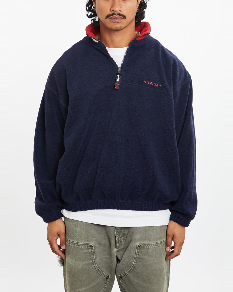 Vintage Tommy Hilfiger Quarter Zip Fleece Sweatshirt <br>L