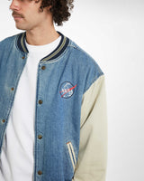 Vintage 90s NASA Denim Bomber Jacket <br>XL