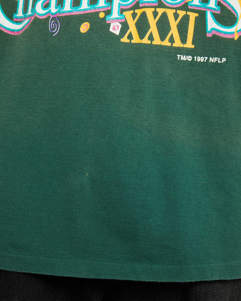 Vintage 1997 NFL Green Bay Packers Super Bowl Tee <br>L