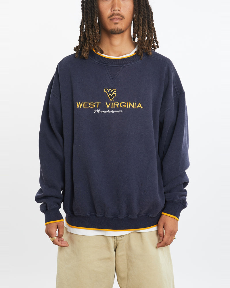 Vintage 90s NCAA West Virginia Mountaineers Sweatshirt <br>L