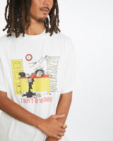 Vintage 1989 'I Don't Do Mondays' Cartoon Tee <br>L