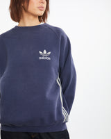 Vintage 90s Adidas Sweatshirt <br>M , The Real Deal , newtown, sydney, australia, thrift store, opshop, preloved, secondhand, sustainable, retro, antique, 70s, 80s, 90s, 2000s, 00s, fashion, clothing, streetwear, trendy, garment, style, boutique, store, shop, archive, sale, cheap, best, top