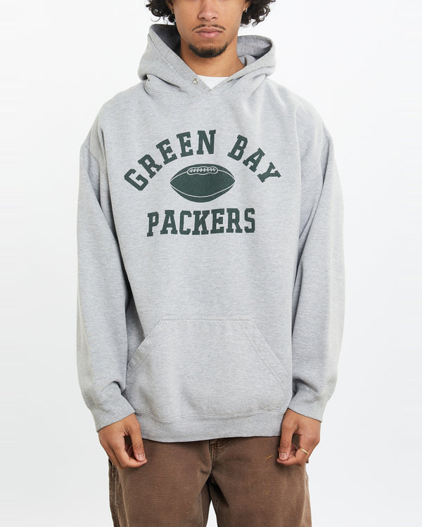 Vintage Reebok NFL Green Bay Packers Hooded Sweatshirt <br>M