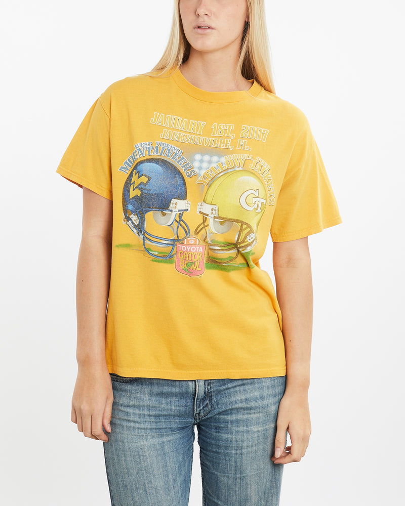 Vintage NCAA Mountaineers vs Yellow Jackets Gator Bowl Tee  <br>M