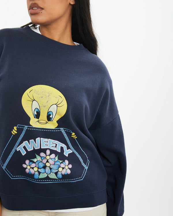 Vintage Looney Tunes Tweety Bird Sweatshirt <br>S , The Real Deal , newtown, sydney, australia, thrift store, opshop, preloved, secondhand, sustainable, retro, antique, 70s, 80s, 90s, 2000s, 00s, fashion, clothing, streetwear, trendy, garment, style, boutique, store, shop, archive, sale, cheap, best, top