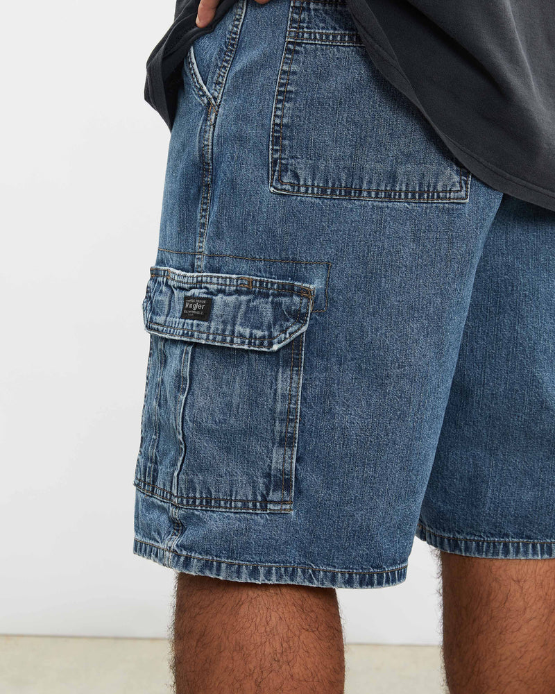 Vintage Wrangler Denim Cargo Shorts <br>36" , The Real Deal , newtown, sydney, australia, thrift store, opshop, preloved, secondhand, sustainable, retro, antique, 70s, 80s, 90s, 2000s, 00s, fashion, clothing, streetwear, trendy, garment, style, boutique, store, shop, archive, sale, cheap, best, top