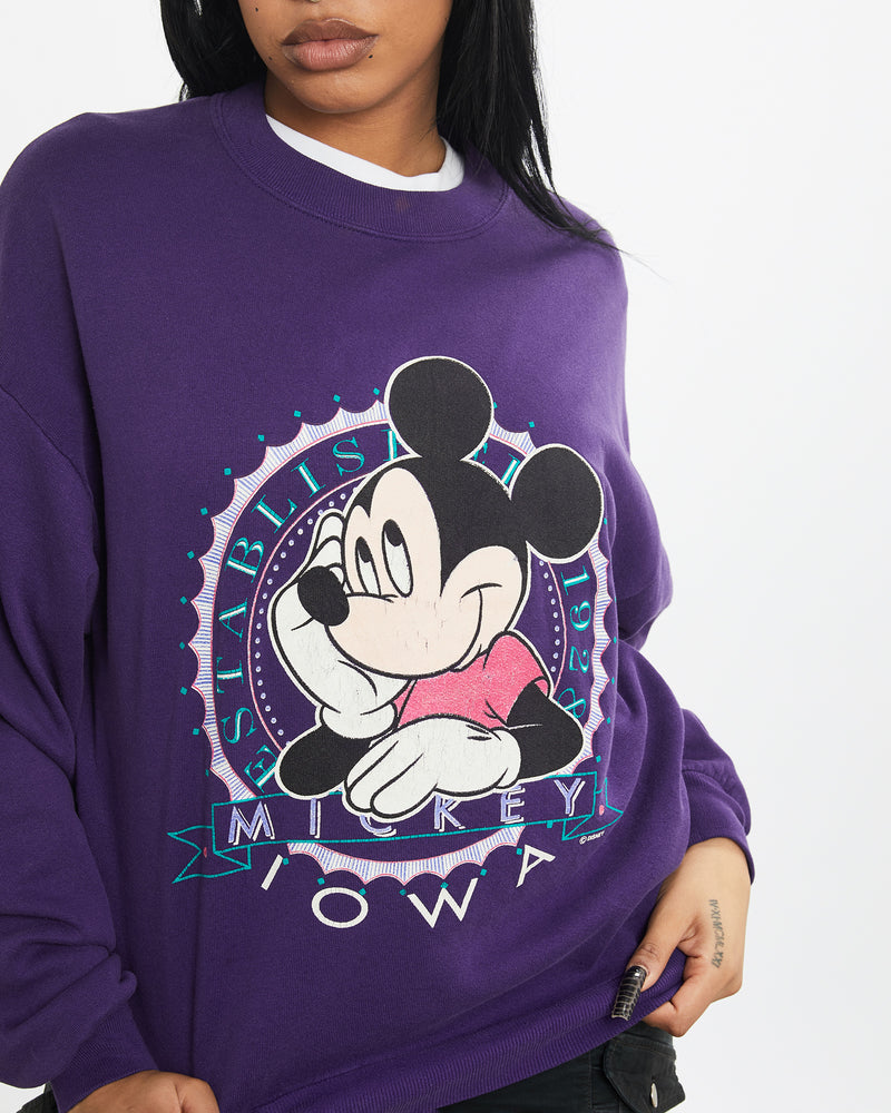 Vintage 90s Disney Mickey Mouse Sweatshirt <br>S , The Real Deal , newtown, sydney, australia, thrift store, opshop, preloved, secondhand, sustainable, retro, antique, 70s, 80s, 90s, 2000s, 00s, fashion, clothing, streetwear, trendy, garment, style, boutique, store, shop, archive, sale, cheap, best, top