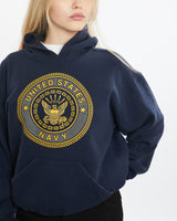 Vintage 90s United States Navy Hooded Sweatshirt <br>XS , The Real Deal , newtown, sydney, australia, thrift store, opshop, preloved, secondhand, sustainable, retro, antique, 70s, 80s, 90s, 2000s, 00s, fashion, clothing, streetwear, trendy, garment, style, boutique, store, shop, archive, sale, cheap, best, top