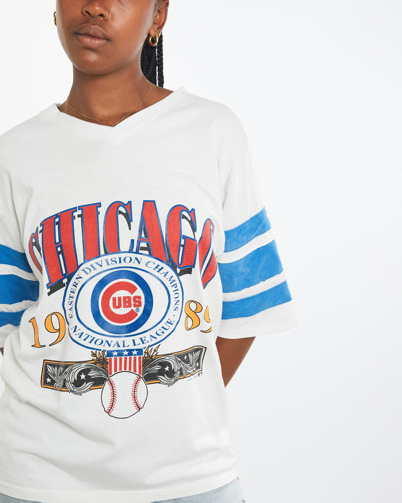 Vintage 1989 MLB Chicago Cubs Jersey <br>M , The Real Deal , newtown, sydney, australia, thrift store, opshop, preloved, secondhand, sustainable, retro, antique, 70s, 80s, 90s, 2000s, 00s, fashion, clothing, streetwear, trendy, garment, style, boutique, store, shop, archive, sale, cheap, best, top