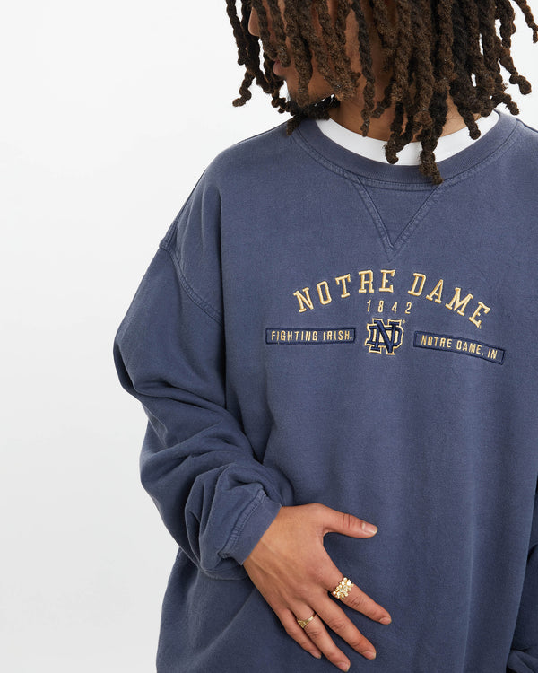 Vintage NCAA Notre Dame Fighting Irish Sweatshirt <br>XL , The Real Deal , newtown, sydney, australia, thrift store, opshop, preloved, secondhand, sustainable, retro, antique, 70s, 80s, 90s, 2000s, 00s, fashion, clothing, streetwear, trendy, garment, style, boutique, store, shop, archive, sale, cheap, best, top