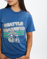 Vintage 80s NFL Seattle Seahawks Tee <br>XS , The Real Deal , newtown, sydney, australia, thrift store, opshop, preloved, secondhand, sustainable, retro, antique, 70s, 80s, 90s, 2000s, 00s, fashion, clothing, streetwear, trendy, garment, style, boutique, store, shop, archive, sale, cheap, best, top