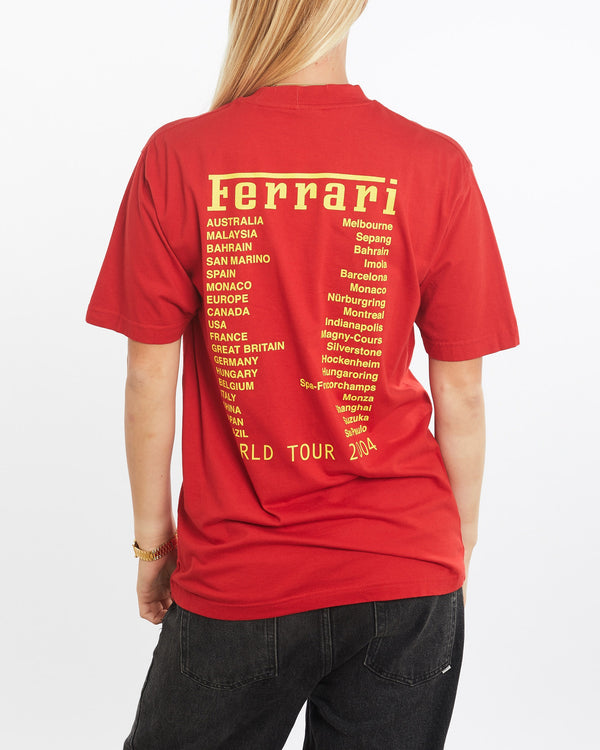 Vintage, Ferrari, World, Tour, Tee, The Real Deal, size medium, colour Red, newtown, sydney, australia, thrift store, opshop, preloved, secondhand, sustainable, retro, antique, 70s, 80s, 90s, 2000s, 00s, fashion, clothing, streetwear, trendy, garment, style, boutique, store, shop, archive, sale, cheap, best, top, T-Shirts